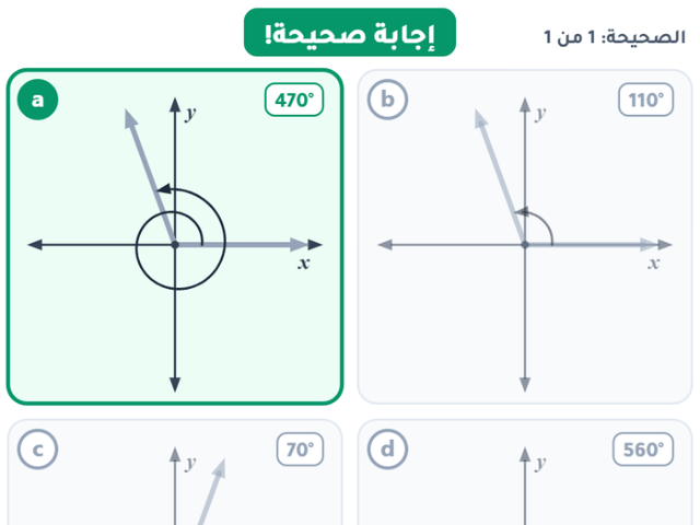 محاكاة تمثيل الزوايا الأكبر من 360°